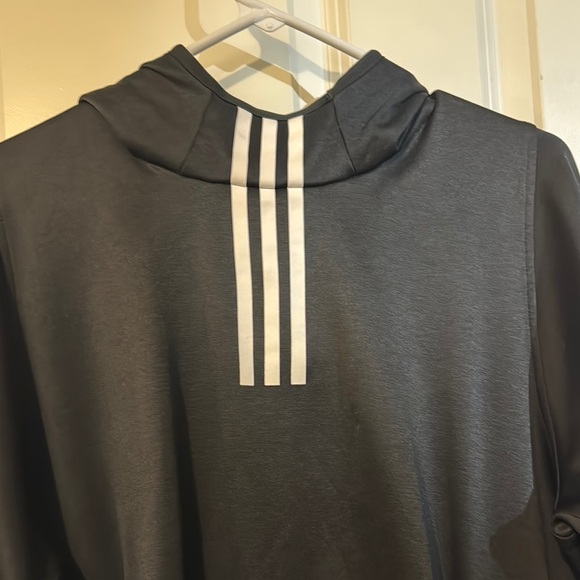 Adidas Black Hoodie with White Stripes - Picture 5 of 8